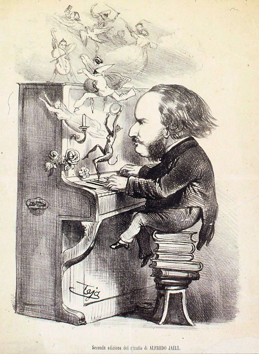 Caricature d'Alfred Jaëll